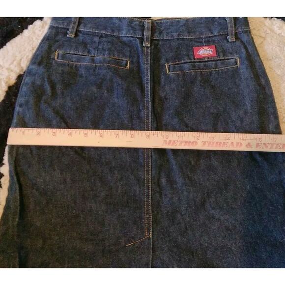 Vtg DICKIES Denim Skirt Women's Pencil High Waisted Made in USA Size 3 - Picture 9 of 12